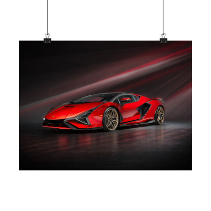 “Red to Carbon” – Sián FKP 37 Hypercar Art Print