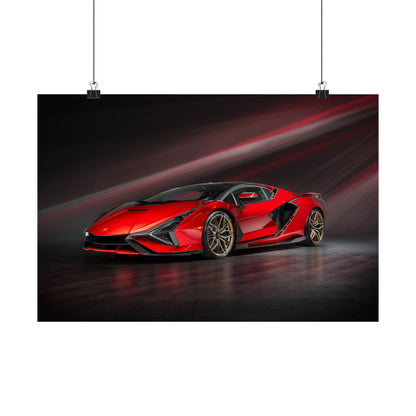 “Red to Carbon” – Sián FKP 37 Hypercar Art Print