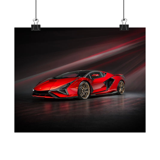 “Red to Carbon” – Sián FKP 37 Hypercar Art Print