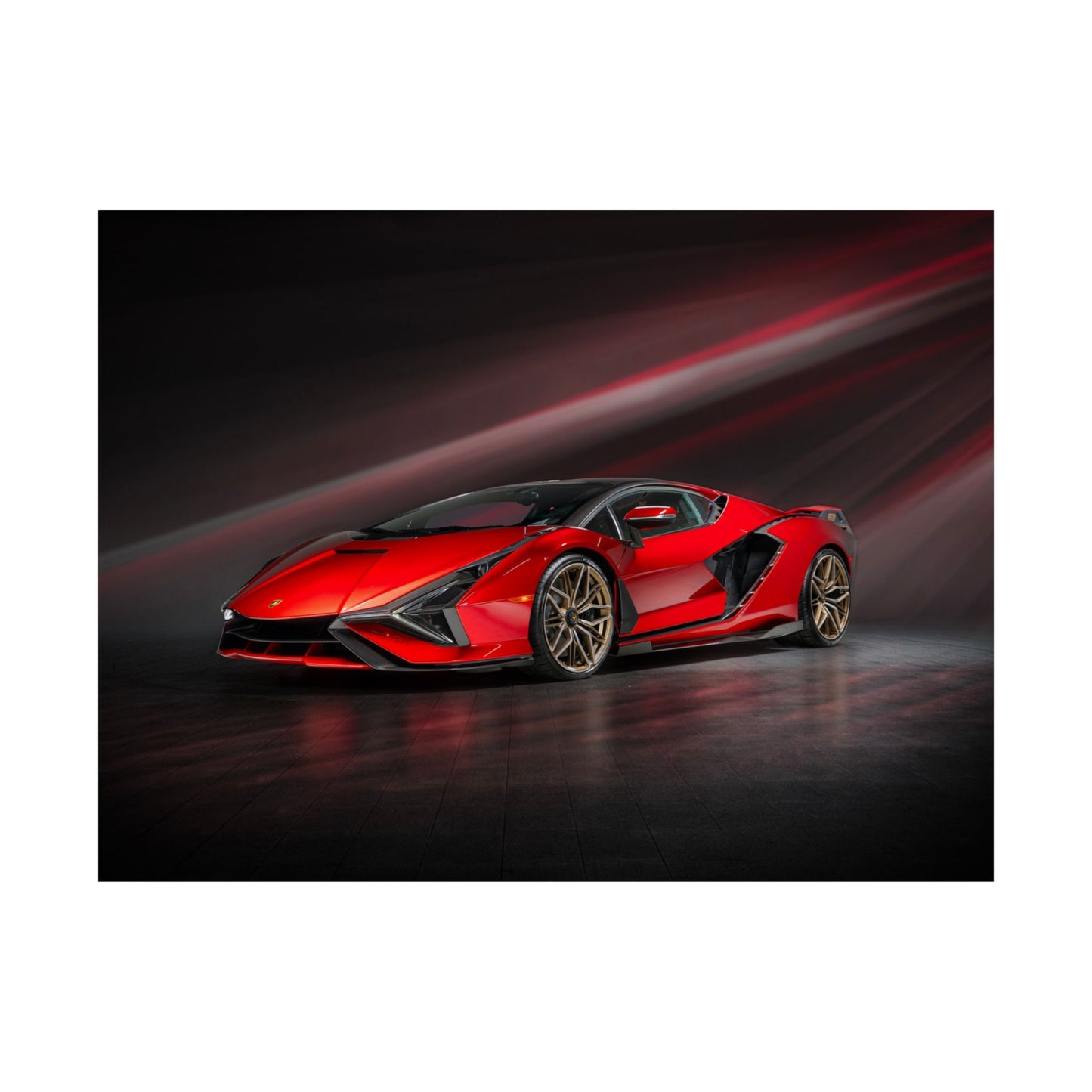 “Red to Carbon” – Sián FKP 37 Hypercar Art Print